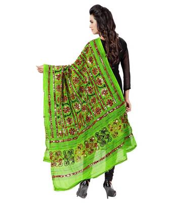 Hand Embroidered Kutch Work Designer Multicolour Dupatta 1