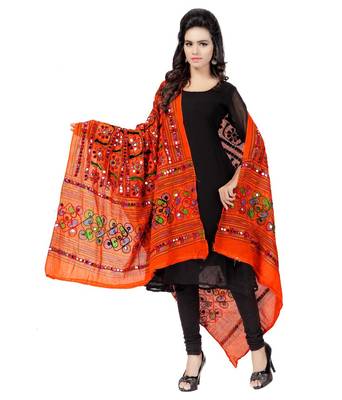 Hand Embroidered Kutch Work Designer Multicolour Dupatta 1
