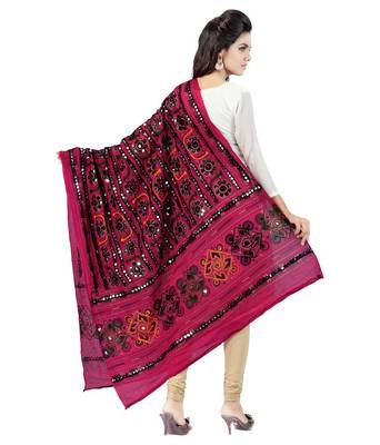 Hand Embroidered Kutch Work Designer Multicolour Dupatta 3