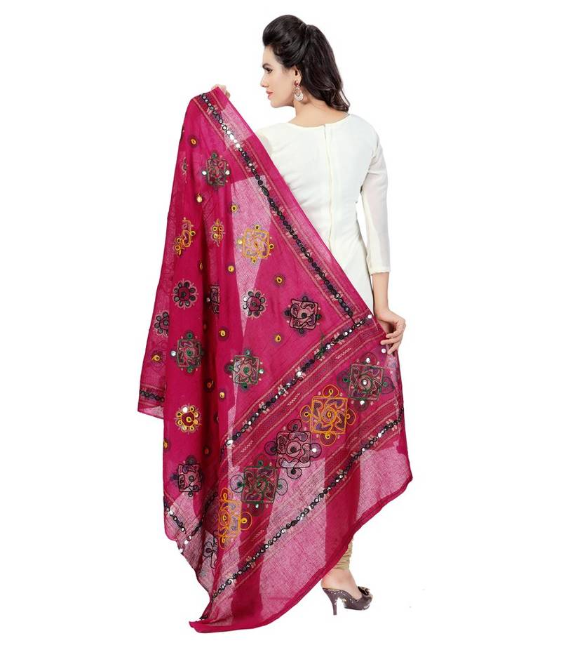 Hand Embroidered Kutch Work Designer Multicolour Dupatta