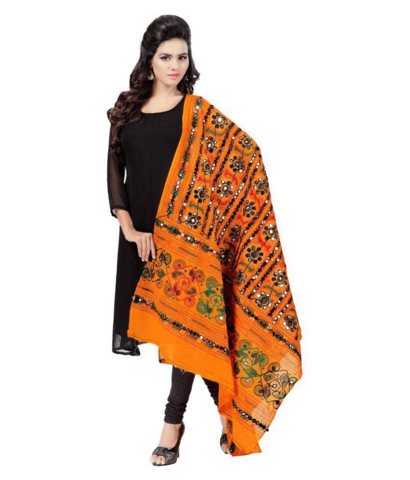 Hand Embroidered Kutch Work Designer Multicolour Dupatta