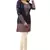 Dark blue  printed american crepe short kurtis with full sleeves