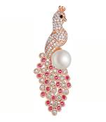 Multicolor zircon   brooch