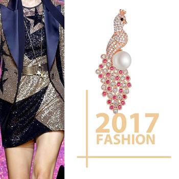Multicolor zircon   brooch 2
