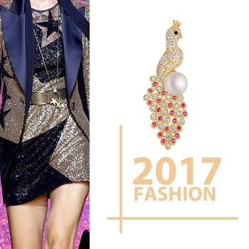 Multicolor zircon   brooch 2