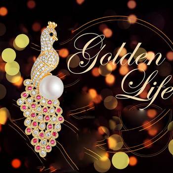 Multicolor zircon   brooch 3