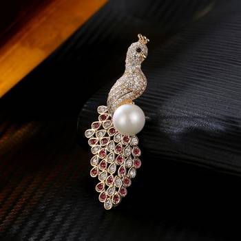 Multicolor zircon   brooch 4