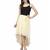 Yellow High Low Panel Skirt
