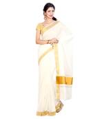 kasavu kerala saree with golden border with gold Blouse