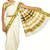 Fashionkiosks cotton cream weaved kerala kasavu saree with lace work and gold blouse