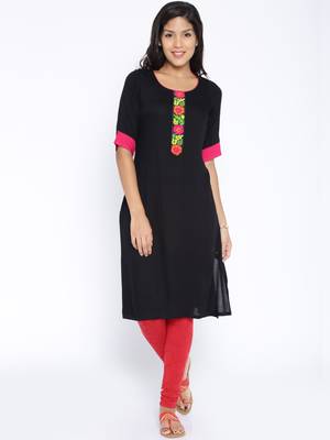 black printed cotton  kurti 1