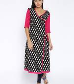 black printed cotton  kurti