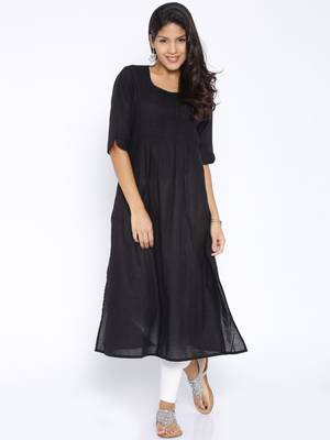 black printed cotton  kurti 1