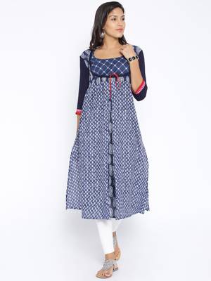 indigo printed cotton  kurti 1
