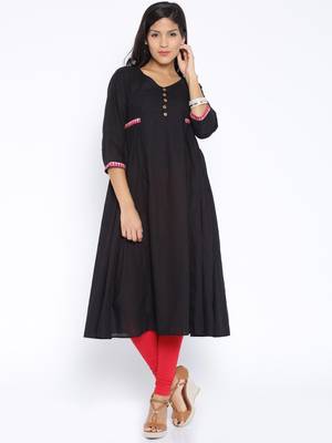 black printed cotton  kurti 1