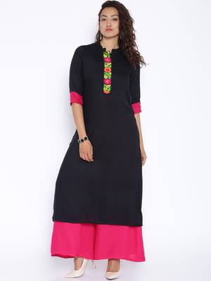 black printed cotton  kurti 1
