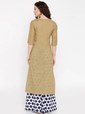 coffee printed cotton  kurti 2