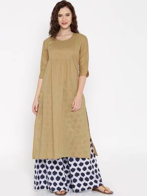 coffee printed cotton  kurti 1