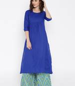 dark copper printed cotton  kurti