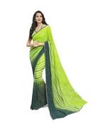 multicolor printed georgette saree with blouse