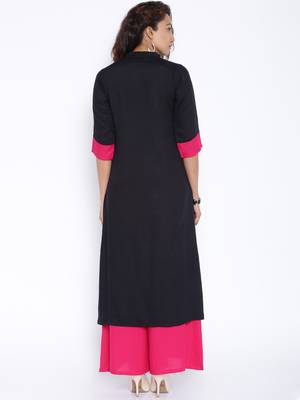 black printed cotton  kurti 3