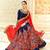 Teal embroidered silk salwar