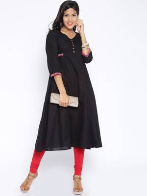 black printed cotton  kurti 3