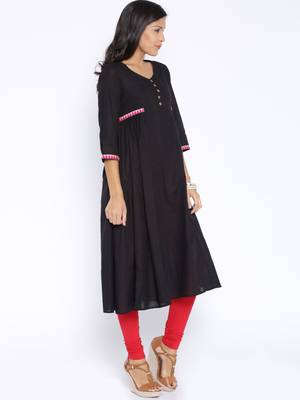 black printed cotton  kurti 4
