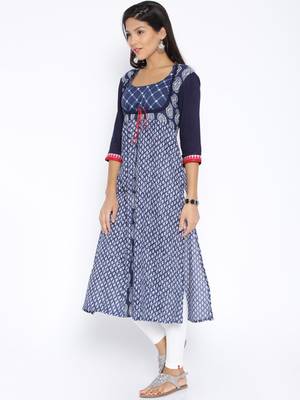 indigo printed cotton  kurti 2