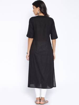 black printed cotton  kurti 4