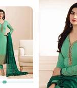 Light green embroidered georgette salwar