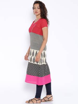 Off white printed cotton  kurti 2