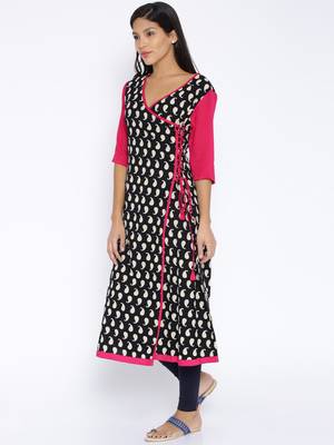 black printed cotton  kurti 2
