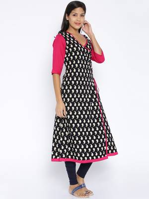 black printed cotton  kurti 3