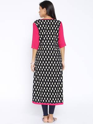 black printed cotton  kurti 4