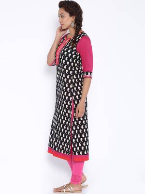 black printed cotton  kurti 2