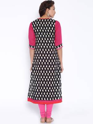 black printed cotton  kurti 4