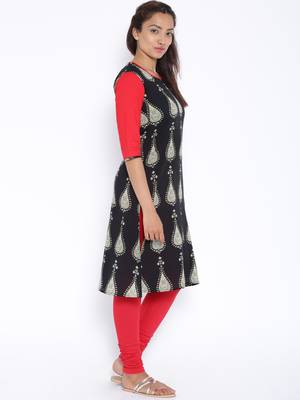 black printed cotton  kurti 2