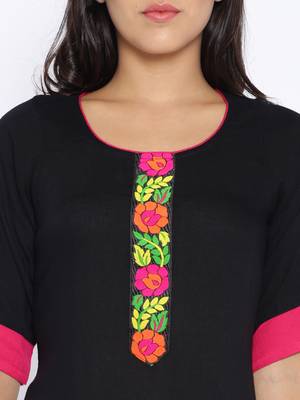 black printed cotton  kurti 4