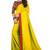 Yellow plain georgette saree with blouse