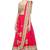 Pink embroidered georgette semi-stitched leheng choli with dupatta