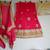 Pink embroidered georgette semi-stitched leheng choli with dupatta