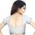 Silver Satin Silk Simar Textured stitched blouse