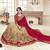 Red embroidered art silk saree with blouse