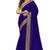 Blue embroidered georgette saree with blouse