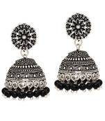 Oxidised Silver Plated Black Color Brass Earrings Jewellery