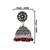 Oxidised Silver Plated Black Red Color Brass Earrings Jewellery