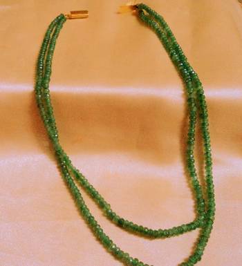 Semi Precious 2 Line Onex Green Neckpiece 1