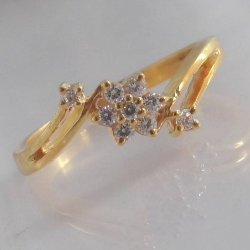925 sterling silver gold plated ring AADITYA DIAMONDS 299330