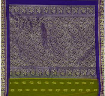 green woven Art Silk  saree with blouse 2